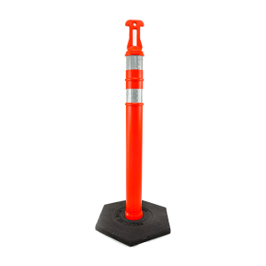 Poste de Seguridad Naranja con Reflejante (pieza)